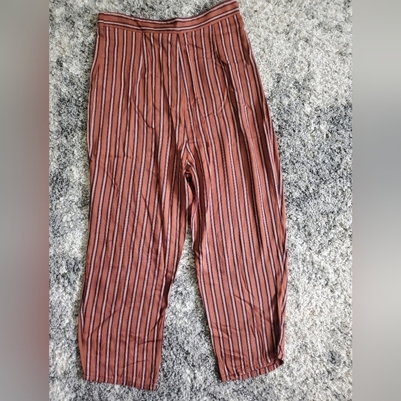 Bundle Only: ASOS Women's Brown Striped Viscose Soft   Casual Pants SZ 8. - Picture 8 of 10